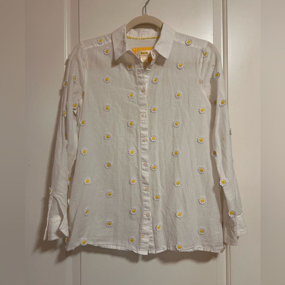 🌼 Anthropologie 🌼 ‘You Drive Me Daisy’ long sleeve button down blouse 🌼